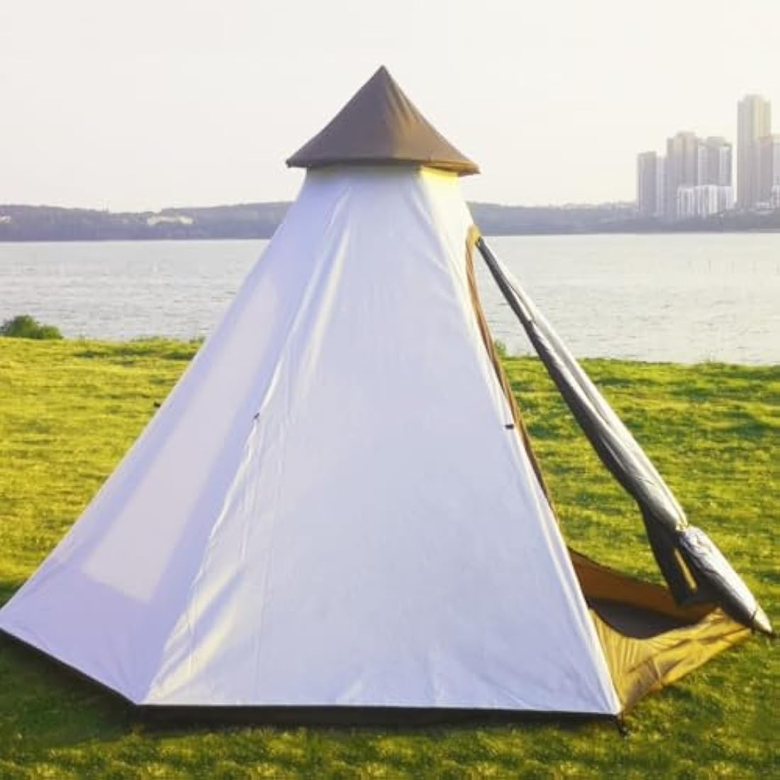 Lightweight waterproof double layers camping indian tipi tent yurt teepee tent for outdoor hiking.