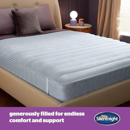 Silentnight Deep Sleep Mattress Topper King Size Bed - Soft Supportive Comfortable Durable Bed Topper with Easy Fit Elasticated Straps - Hypoallergenic and Machine Washable - King - 200x150cm