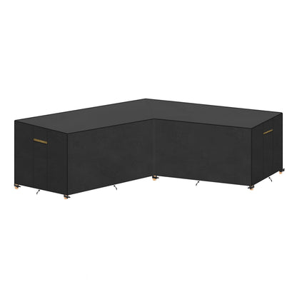 VANSHEIM V-Shape Garden Furniture Cover Waterproof Outdoor Rattan V Shape Garden Furniture Cover with Air Vents,Waterproof Tape,Rip resistance Heavy