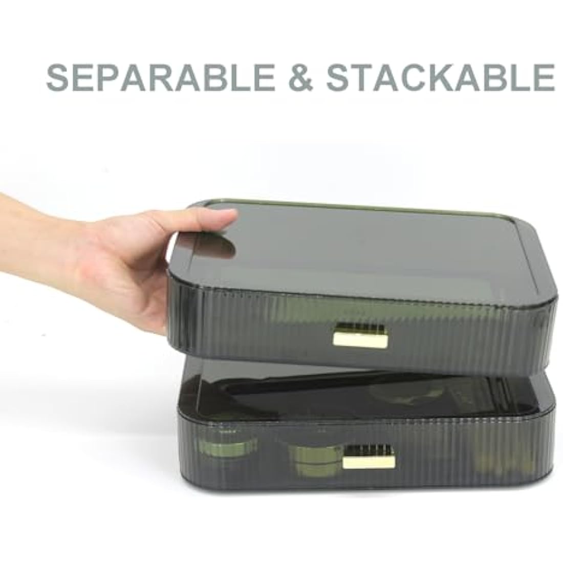 Womanht Makeup Organizer Drawers Stackable, Bathroom Vanity Organizers and Storage, Great for Cosmetics, skincare, Lipsticks, Nail Care (Green,1 Drawer)