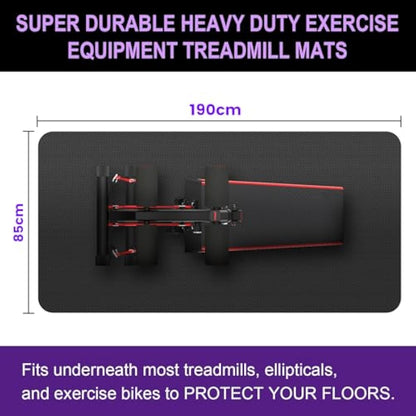 Treadmill Mat, Exercise Equipment Mat Heavy-Duty Protective Floor Mat for Under Stationary Bike, Spin Bike, Fitness Equipment