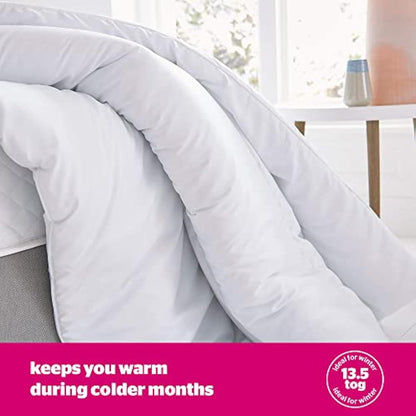 Silentnight Ultrabounce 13.5 Tog Double Duvet - Thick Warm Winter Duvet Quilt Hypoallergenic and Machine Washable - Double Bed, White