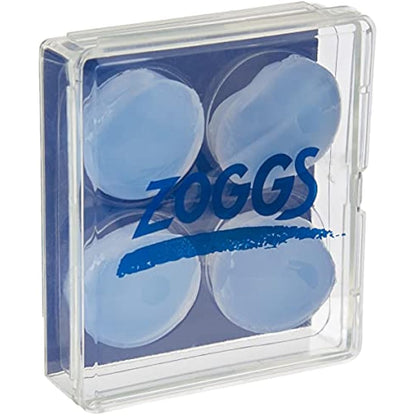 Zoggs Silicone Reusable Ear Plugs for Swimming And Watersports, Clear, Pack of 4