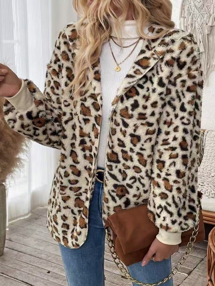 Cardigan Mid-length Women's Autumn And Winter Plush Coat
