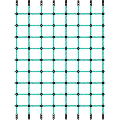 BeneLabel Climbing Cargo Net, Climbing Frame Net Kids Webbing Net Rope Ladder with Harware Set for Outdoor Playset, Kids Swing, Playground, Treehouse Obstacle Course Training Accessories, 380 x 178cm