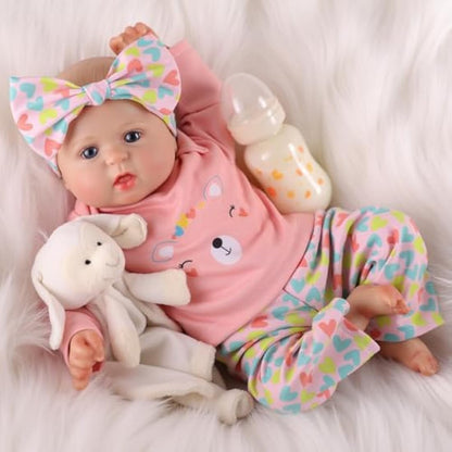 BABESIDE Reborn Dolls Girl - Bailyn 20-inch Realistic Baby Dolls Have the Soft Vinyl, Painted Hair, and Cute Outfit, She Looks and Feels Just like a Real-life Lifelike Baby
