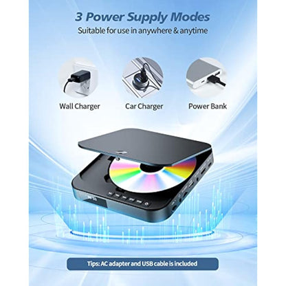 DESOBRY Mini DVD Player HDMI for TV 1080P Multi Region DVD Player with AV Output, USB/TF Card Input, Remote Control, Support PAL/NTSC