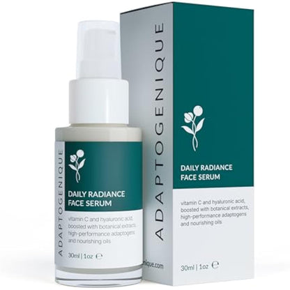 Adaptogenique Daily Radiance Face Serum | Adaptogen-Powered Vitamin C Serum for Women 40+ | Brightens, Hydrates & Firms | With Ginseng, Goji, Sea Buckthorn & Hyaluronic Acid | 30ML
