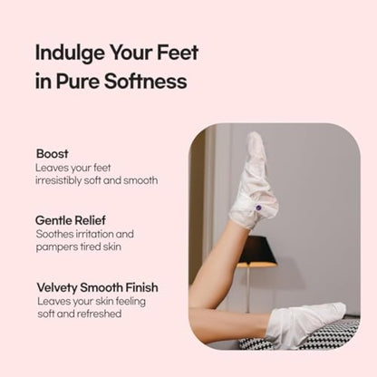 Epielle Moisturizing Foot Masks, 6 Pairs Socks for Dry Feet & Cracked Heels, Relieve and Soften Skin with Sunflower Seed Oil + Avocado Oil + Vitamin E, Korean Skin Care, Foot Spa Gifts for Women