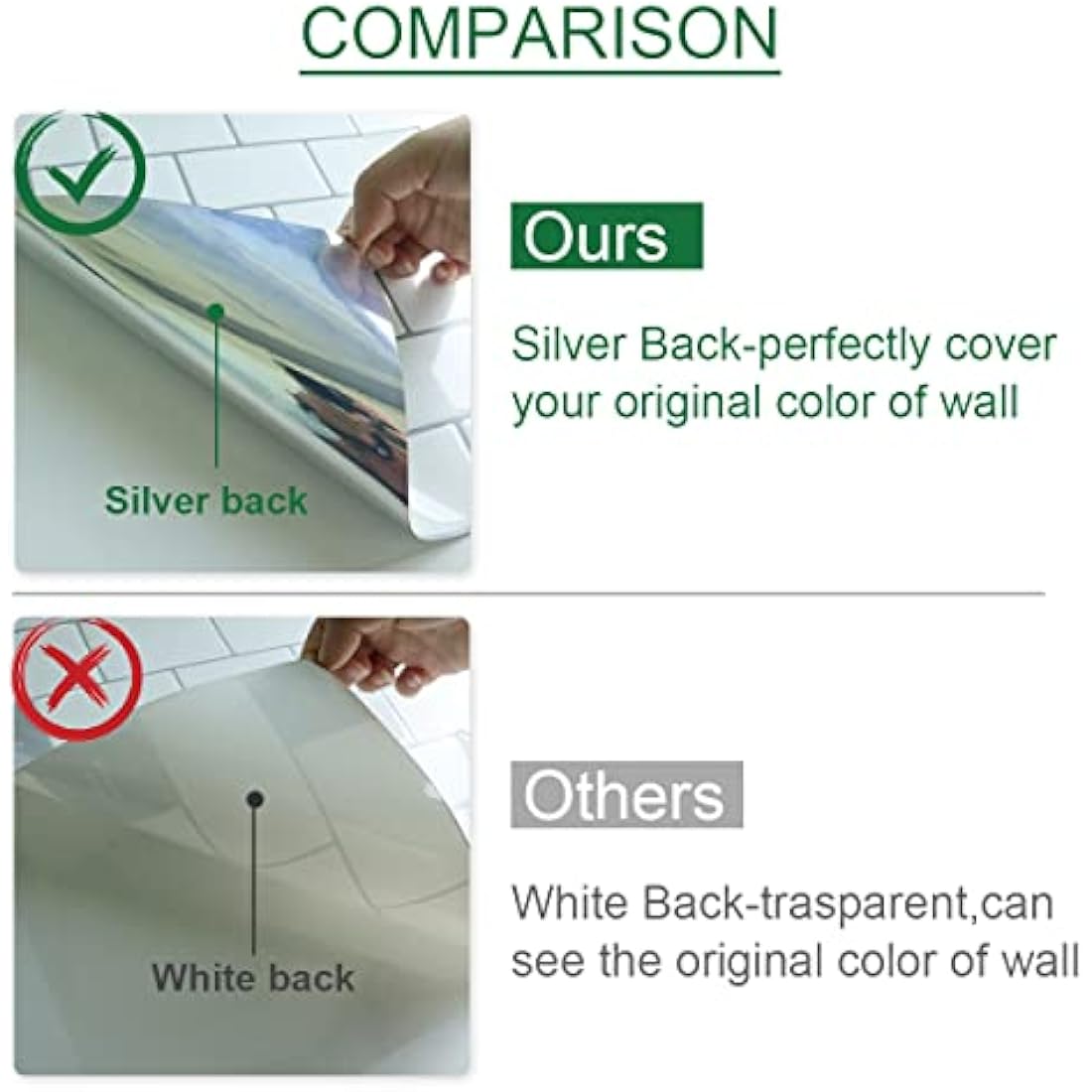 WoStick Peel and Stick Wall Tiles (10-Sheets), Subway Self Adhesive Wall Tiles Tile Stickers Backsplash for Kitchen Bathroom Home Decoration White(30.5x30.5cm)
