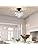 BESTIER Modern Black Crystal Semi-Flushmount Chandelier Lighting LED Ceiling Light Fixture Lamp for Dining Room Bathroom Bedroom Livingroom Diameter 23 Height 26