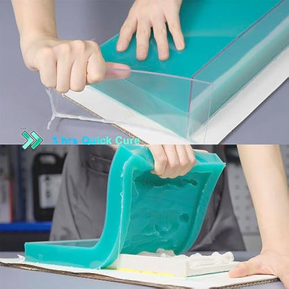 BBDINO Super Elastic Silicone Mould Making Kit, 600g Liquid Platinum Silicone 1:1 Mixing, Ideal for Casting Moulds of Resin | Plaster | Wax etc. Jade Green
