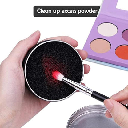 DUcare Makeup Brush Cleaner 2Pcs Brush Cleaner Solid Soap Cleanser & Color Removal Sponge - Easy to Clean Brushes Removes Shadow Color