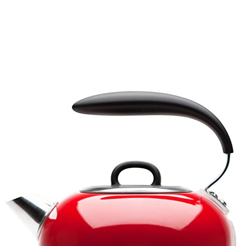 Haden Jersey Red Kettle - 1.5L Temperature Gauge & indicator Light - Electric 3000w Rapid Boil Auto Shut-off, Boil-dry Protection, Stainless Steel