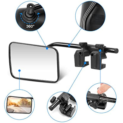 SUPAREE Car Towing Mirrors Caravan Towing Mirrors Caravan mirrors for Cars Wing Mirror Extensions for caravan towing with Clamps Safe Universal Pair