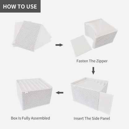 Unique Impression Set of 2 Large Wardrobe Storage Organiser For Jeans, Jumpers, Shirts, Sweaters, Trousers, Pants, Leggings, Joggers