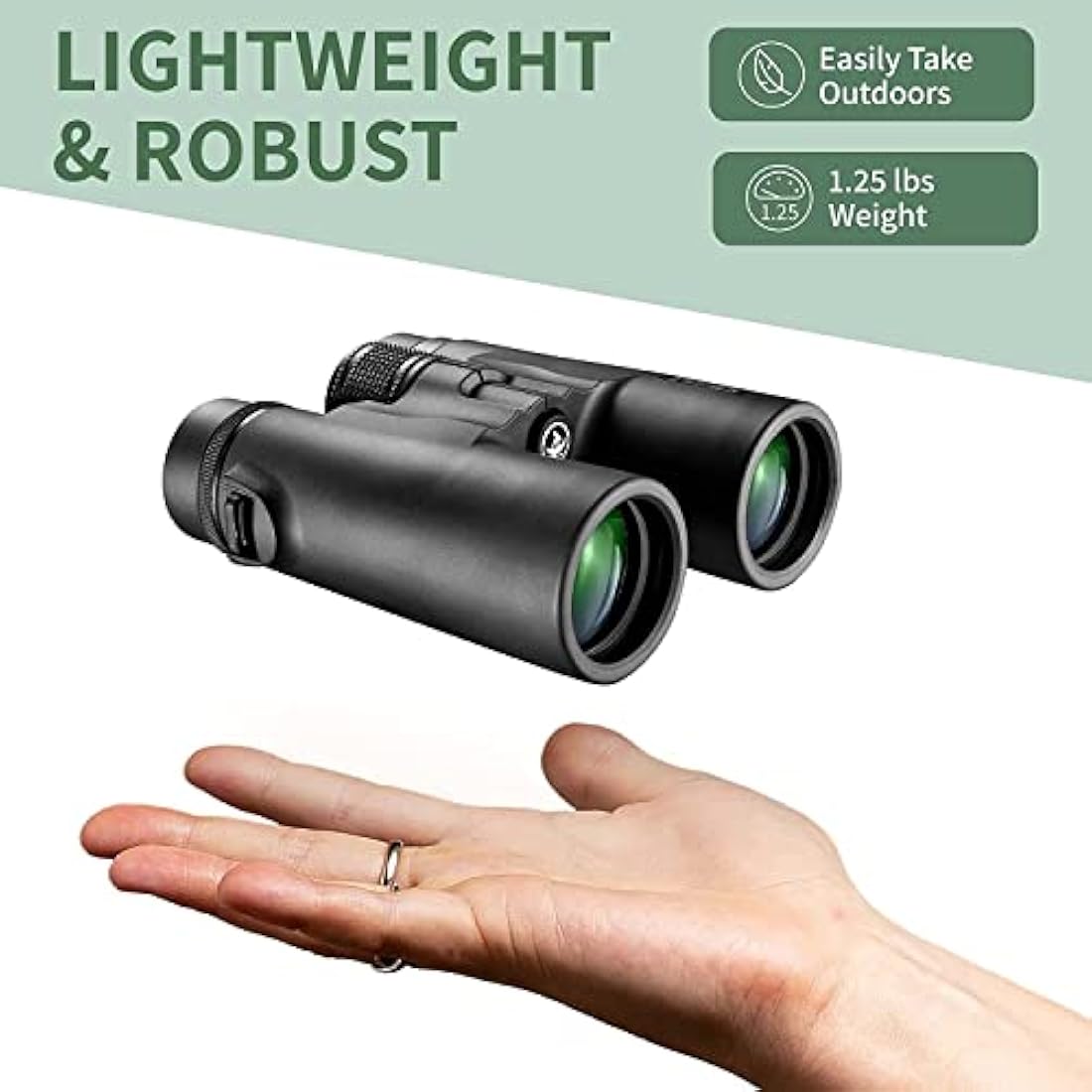 Gosky 10x42 Roof Prism Binoculars for Adults, HD Professional Binoculars for Bird,Travel Stargazing Hunting Concerts Sports-BAK4 Prism FMC Lens-with Phone Mount Strap Carrying Bag