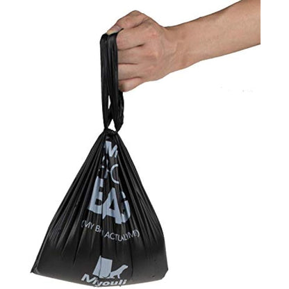 300 Counts Extra Thick Black Biodegradable Pet Poop Waste Bags With Handles for Dogs, Ocean Wind-Scented