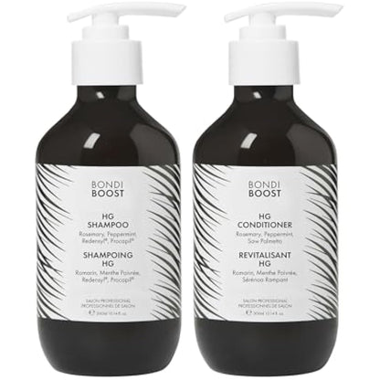 BONDIBOOST HG Duo Shampoo + Conditioner Bundle [10.14fl oz each] - Improves Appearance for Thinning Hair - Volumizing + Hydrating + Nourishing - Sulfate/Paraben Free, for Women/Men - Australian Made