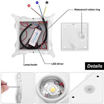 KAWELL 8W Modern Wall Light LED Wall Wash Light Waterproof IP65 Aluminum Wall Lamp LED Indoor Outdoor for Bathroom Bedroom Stairs Corridor Living Room