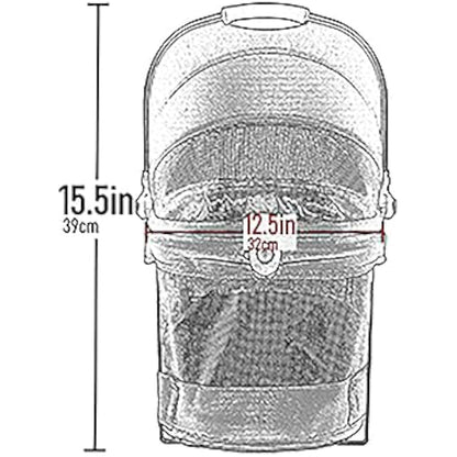 Pet Gear View 360 Ultra Lite Pet Safety Carrier & Car Seat for Small Dogs & Cats Push Button Entry, 15", Larkspur