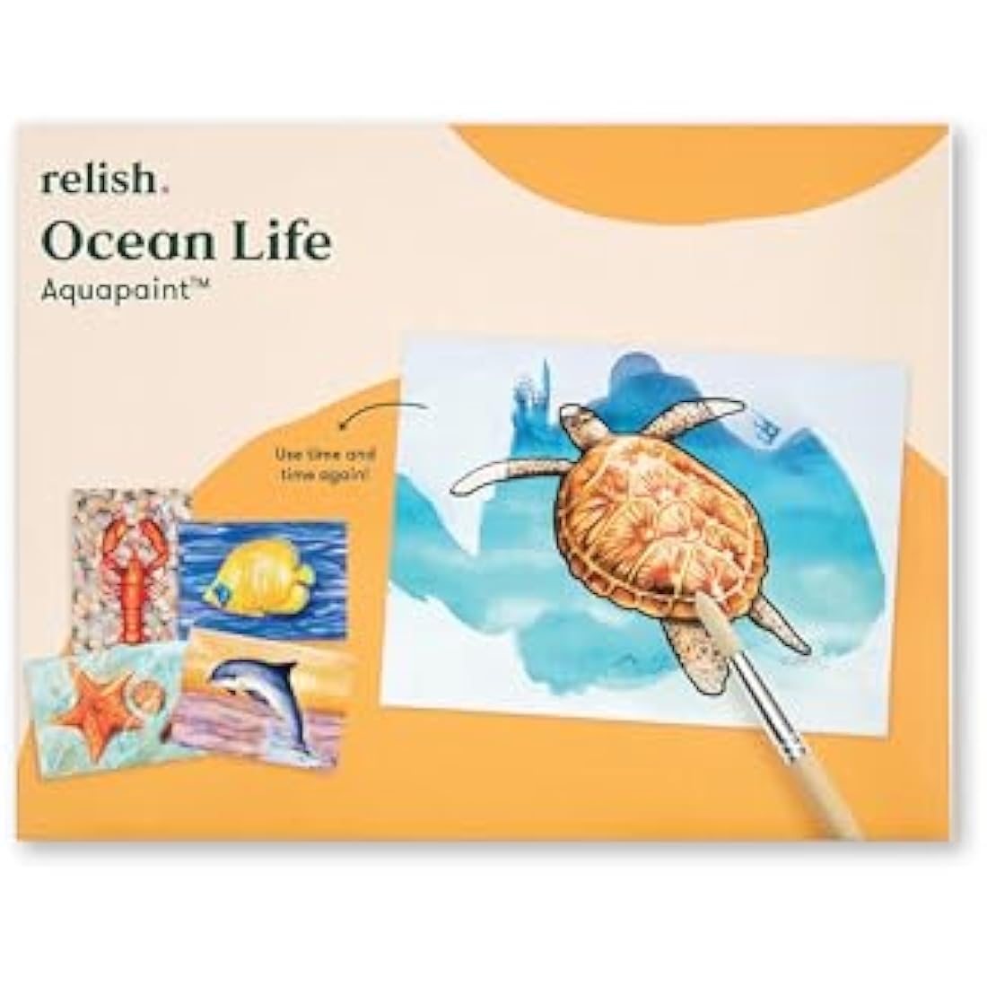 Relish Ocean Life Aquapaints - Pack of 5 Reusable Water Painting Alzheimer’s & Dementia Activities/Products for Elderly