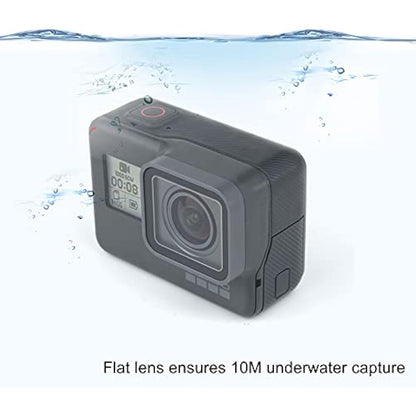 Protective Lens Replacement for GoPro Hero 5/6/7 Black - 33ft (10m) Waterproof Hydrophobic Glass Lens Protector, Replacement Part for GoPro Cameras