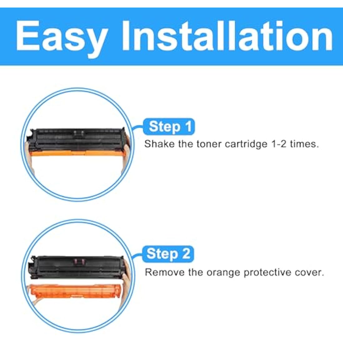 LCL Remanufactured Toner Cartridge 307A CE741A (1 Cyan) Replacement for HP Color Laserjet CP5225 CP5225n CP5225dn
