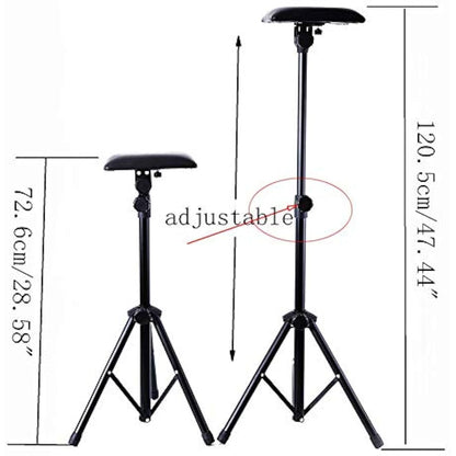 Tattoo Armrest Stand,Foldable Sponge Pad Arm Leg Rest Tripod with Adjustable Height for Tattooing Supplies PVC Leather Chair Stand Armrest for Tattoo Arm Rest