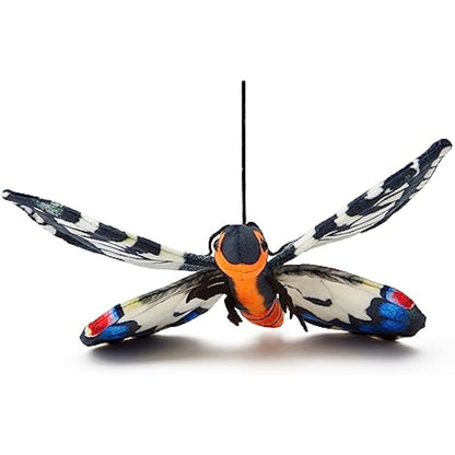 Zappi Co 100% Recycled Plush Swallowtail Butterfly Toy (28.5cm Width) Stuffed Soft Cuddly Eco Friendly animals Collection For New Born Child First kid