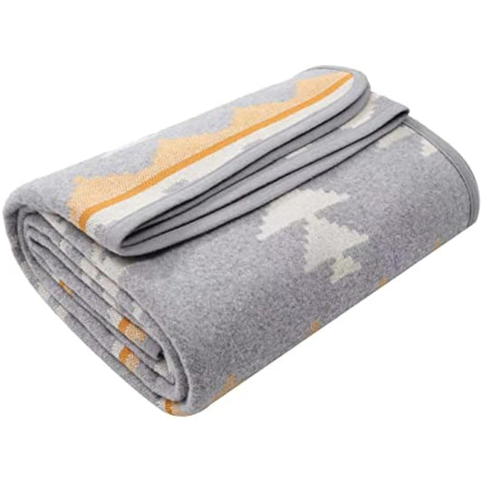 ACUSHLA Merino Wool Camp Blanket - Warm, Thick, Washable, Large Throw - Great for Outdoor Camping All Seasons Suitable Morocco White 79" x63" 3.8lbs