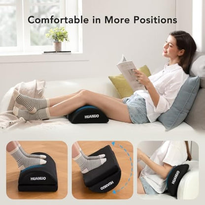 HUANUO Footrest, Under Desk Foot Rest, Foot Stool Under Desk, Ergonomic Foot Rest for Office, Home, Travel