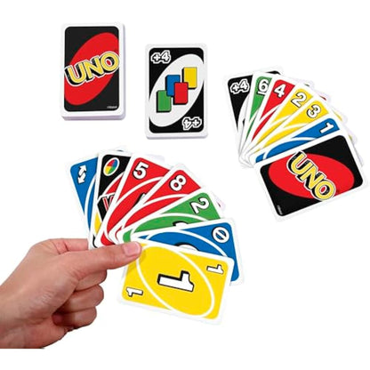 UNO Card Game with Collectible Storage Tin, Card Games for Kids, Adults, Families, Travel Game, 112 Cards and Instructions, Gift for 7 Year Olds and Up, HGB63