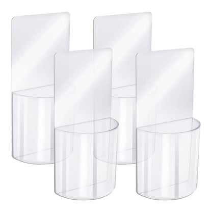 4 PCS Remote Control Holder, Wall Mounted, No Drilling, for Bedroom Table