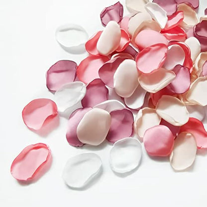 SUSNUAN 200Pcs Silk Rose Petals Artificial Flower Petals for Wedding Decor, Flower Girl Scatter Petals for Aisle Table Centerpieces Reception Proposal Party Romantic Night Decoration