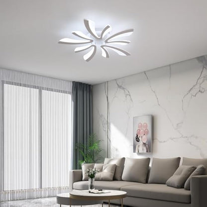 Comely Ceiling Light, LED Ceiling Lamp 50W, 6500K Cold White Light Flush Mount Acrylic Modern Lighting Fixture for Living Room Bedroom, 70cm