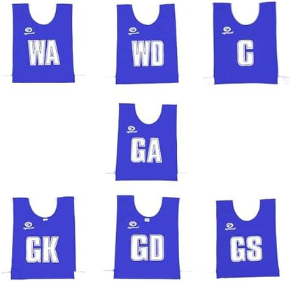 Optimum Netball Bibs – Durable Mesh Training Vests for Youth & Adults, Team Position Markers (GK, GD, etc.) – Ideal for Practice & Games – Machine Washable