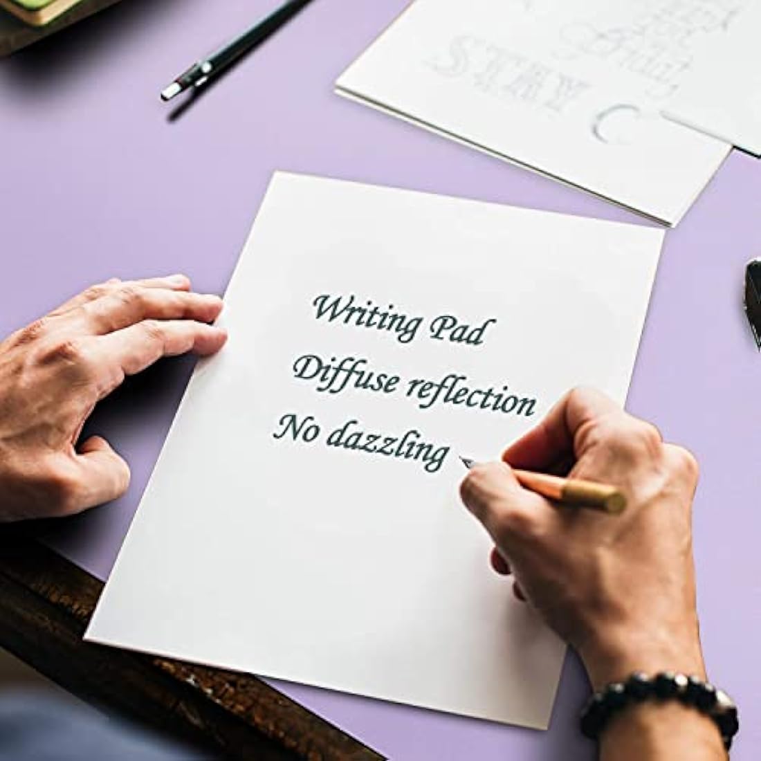 Desk Pad Large, Desk Mat, Extended Mouse Mat, Mouse Pad L, Desk Blotter, DOBAOJIA Laptop Pad Writing Pad for Office/Home, Dual-Side Use PU Leather Waterproof 35.4" X 16.9"(Purple/Purple)