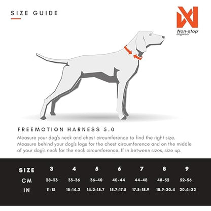 Non-stop dogwear Freemotion harness 5.0 Dog Pulling Harness for Sports like Running, Biking and Skiing with Dogs, Professional Adjustable Dog Harness, Blue/Gray, Size 5