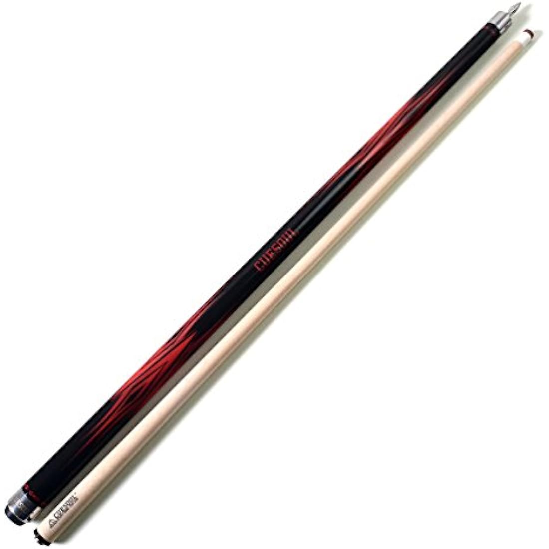 CUESOUL 58 Inches 19oz Joint Pool Cue Stick Billiards Premium Canadian Maple Pool Cue, Multi-layered Tip, 11.5/12.75mm Billiards Pool Cue Set Accessories