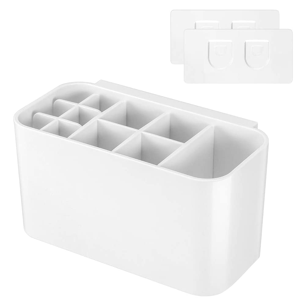 Healifty Electric Toothbrush Holder - Bathroom Storage Organizer Multifunctional Toothbrush Stand, 11 Slots for Electric Toothbrush Toothpaste and 4