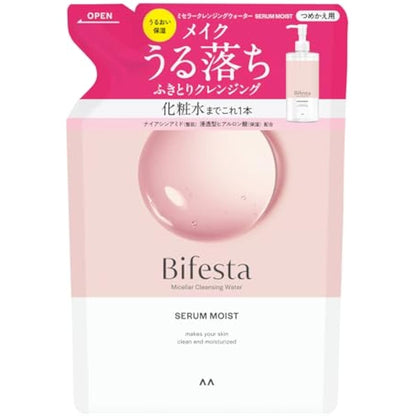 Bifesta Micellar Cleansing Water Moist Refill Wiping Type Moisturizing Toner Derived Oil Free Fragrance Free 360ml