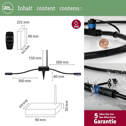 Outdoor Plug & Shine Controller IP68 433MHz Remote Control Black Plastic