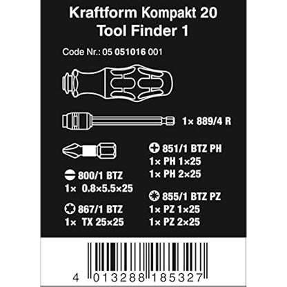 Kraftform Kompakt 20 Tool Finder Set, 7 Piece