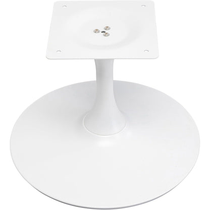 Kare Design Coffee Table Schickeria Oak, White, Brown, Wooden Look, Steel Base, Diameter 80cm, Modern, Round Sofa Side Table