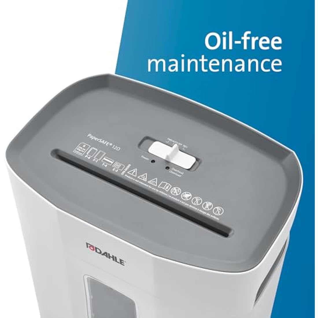 Dahle PaperSAFE 140 Paper Shredder (10 Sheets, Oil-Free, Jam Protection, Cross-Cut, for Home-Office) Grey,36.6 x 34.7 x 21.7cm