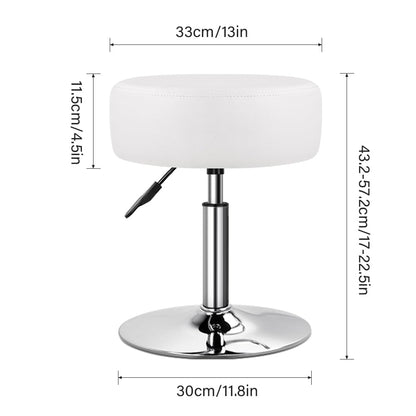 WKWKER Adjustable Vanity Stool for Makeup Room Swivel Makeup Stool Small Round Ottoman for Living Room Makeup Chair for Bedroom SPA Salon Studio