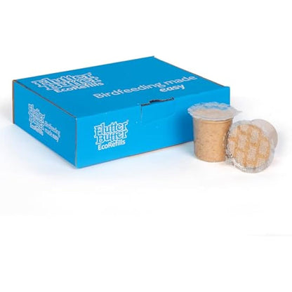 Peanut Butter for Birds - Jacobi Jayne Flutter Butter EcoRefills - Buggy Flavour Wild Bird Food - Ultra-Convenient Eco-Friendly Bird Feed - Pack of 12 Refills, Buggy
