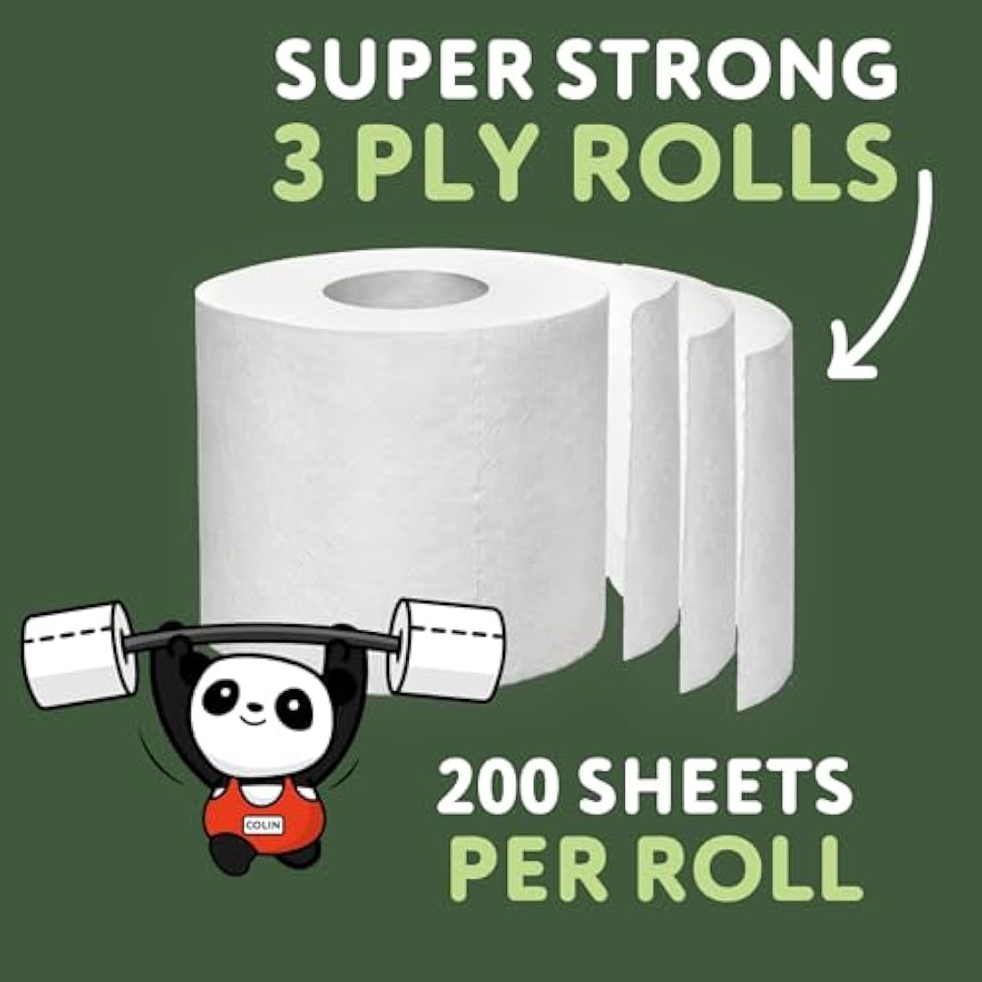 The Cheeky Panda Bamboo Toilet Rolls Bulk Buy – 24 Rolls of 3 Ply Toilet Paper | Plastic Free Packaging and Sustainable Tissue Paper | White