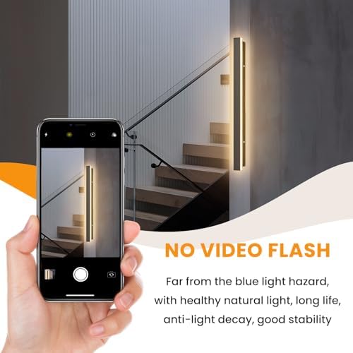Mikeru 180CM Outdoor Wall-Mounted Lights, 3000K Warm White 60W Exterior Long Linear Light 6600 Lumens IP65 Rainproof Wall Lamp Stair Lights for Hallways, Interior Lighting Occasions